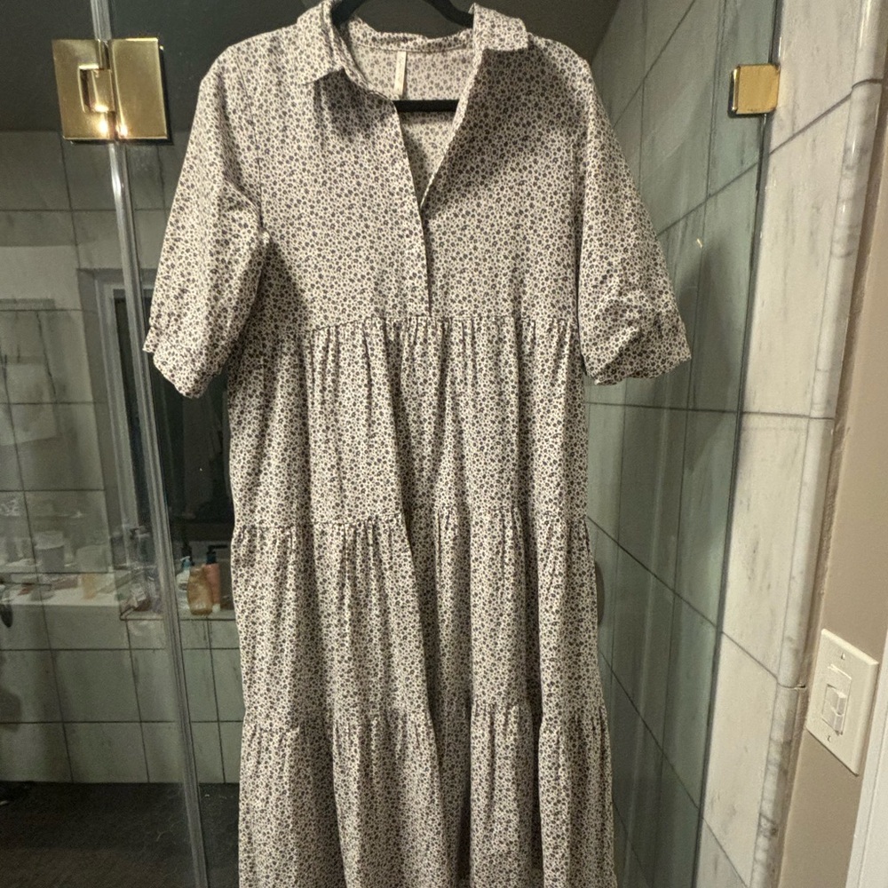 Rylee + Cru Cream Floral Dress